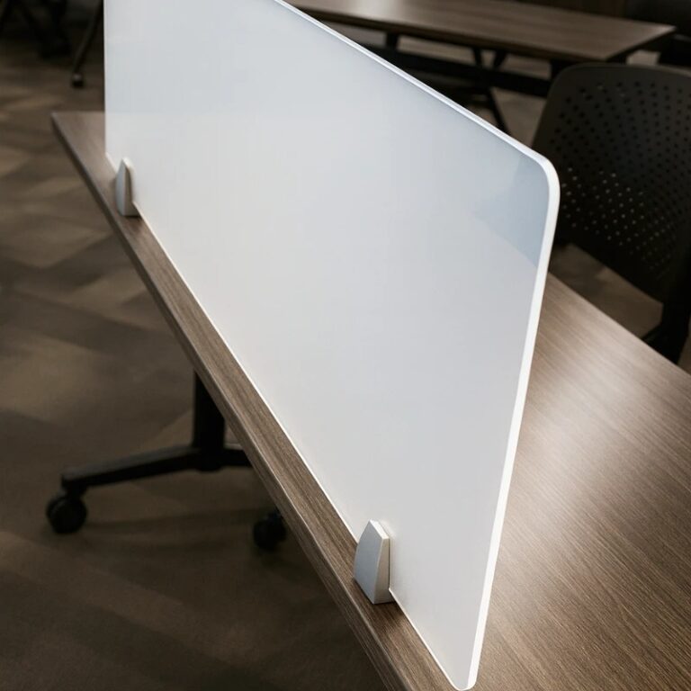 15″H Desktop Acrylic Germ Shield, 1/4″ Thick with Rounded Edges