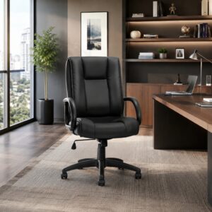 office chair-Luxhide Leather Highback