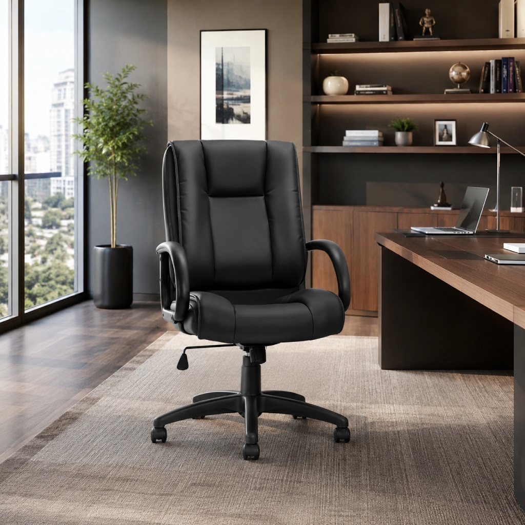 office chair-Luxhide Leather Highback