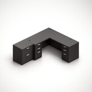 66″ L-Shaped Desk with Multi-Storage