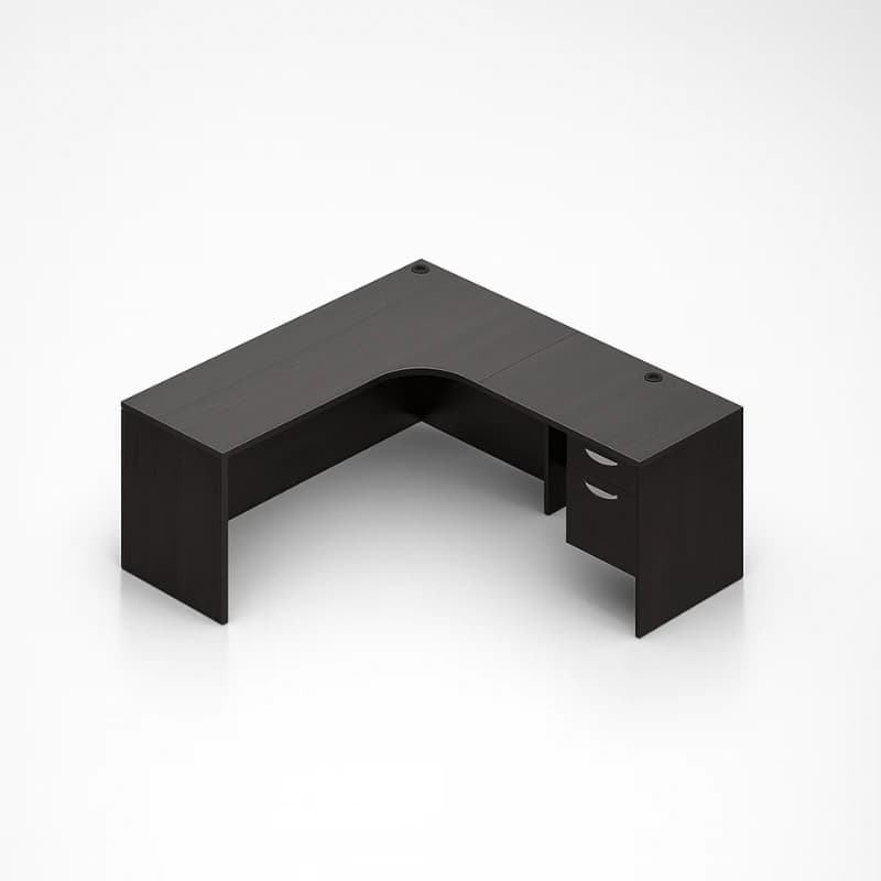 Left Corner 71″ L-Shaped Credenza with Left Corner Extension