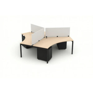 Blade 120° B120-3 Office Benching Workstation for 3 Person