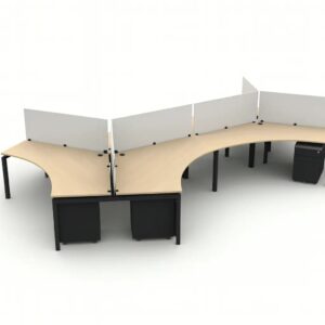 Blade 120° B120-6 Office Benching Workstation for 6 Person