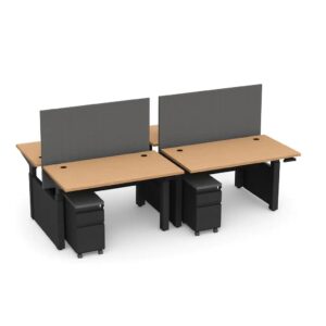 Boost Pro Office Benching BPRO2448-F4-F30 – 4Person Linear Workstation