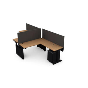 Boost Pro Office Benching Workstation L Shape BPROM2460R2442-F2-F30 – 2Person