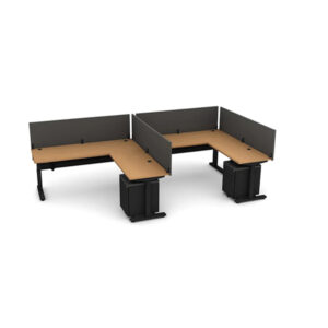 Boost Pro Office Benching Workstation L Shape BPROM3072R2442-S2-F20 – 2Person