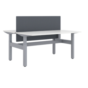 KINEX Adjustable Height Benching Workspace – Double Run, 2-Person Pair of Facing Desks