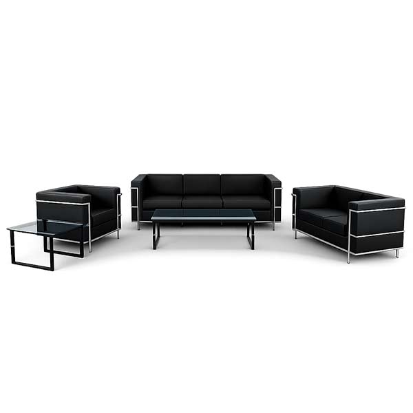 Modern (Desk & Sofa & Tables) Reception Set