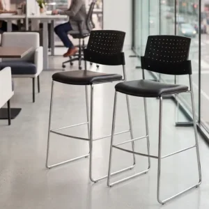 Armless 6558 Poly Seat & Back Stool Multi Colors