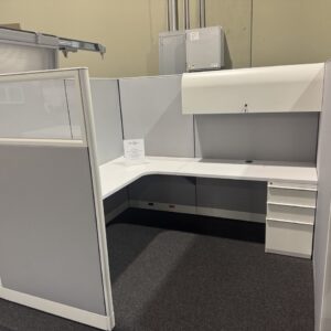 Used L-Shape Panel Workstation Cubicle with Pedestal