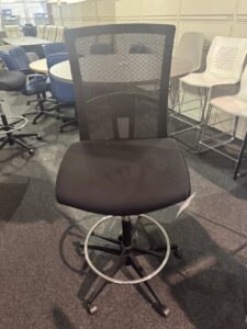 Used Adjustable Drafting Stool with Mesh Back –