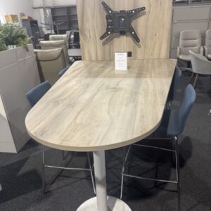 Used Contemporary Collaboration Work Table with Media Panel