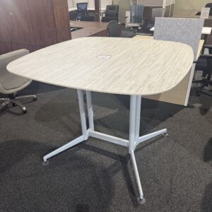 Used Oval Office Conference Table with Metal Base