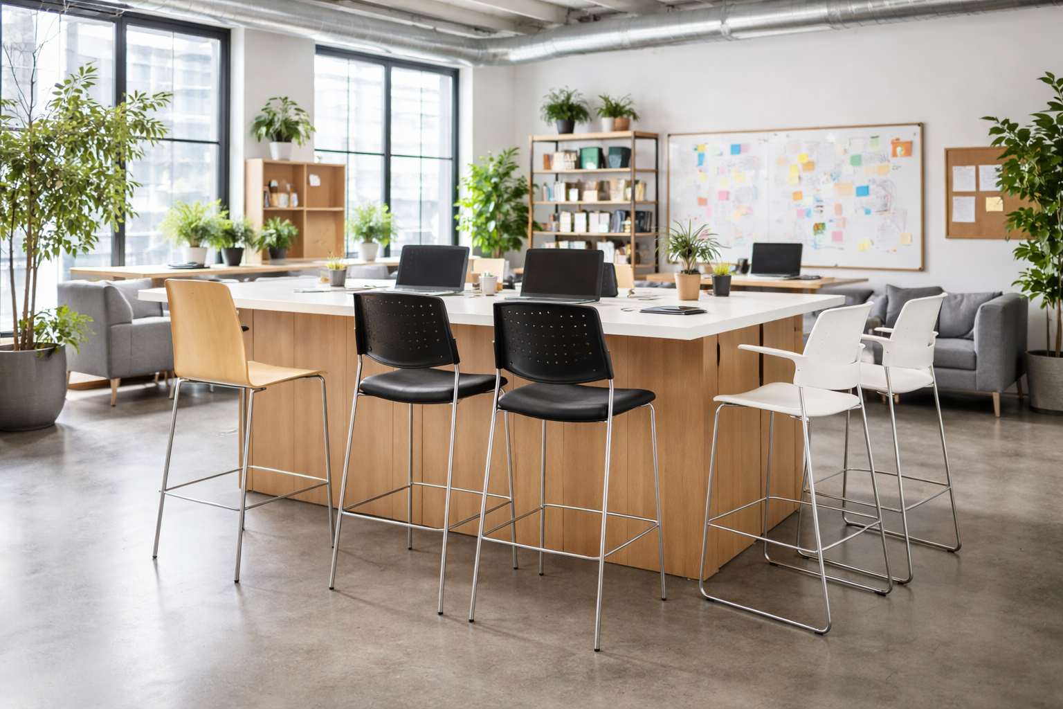 Office Stools in real office