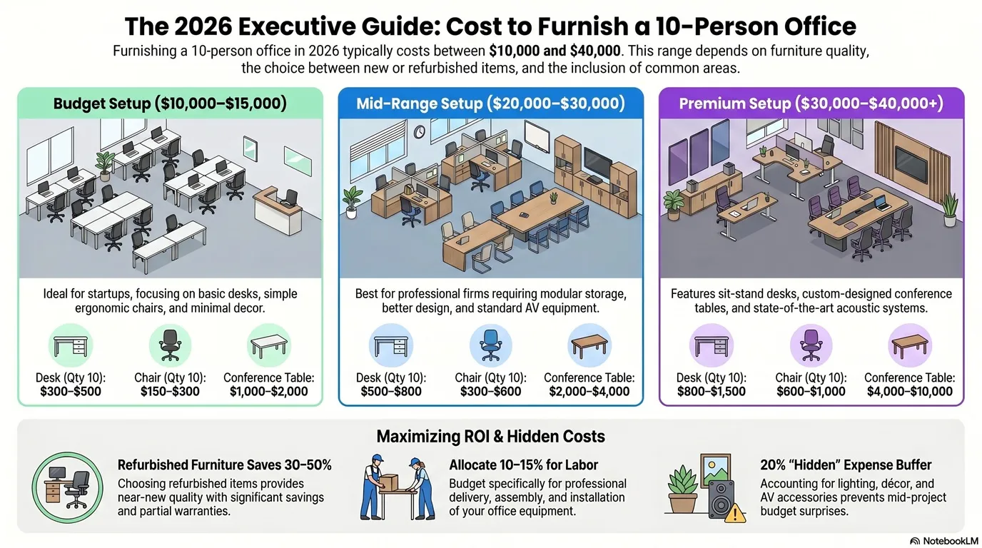 How Much to Furnish a 10-Person Office