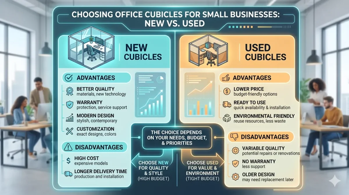New vs Used Cubicles: A Comprehensive Comparison