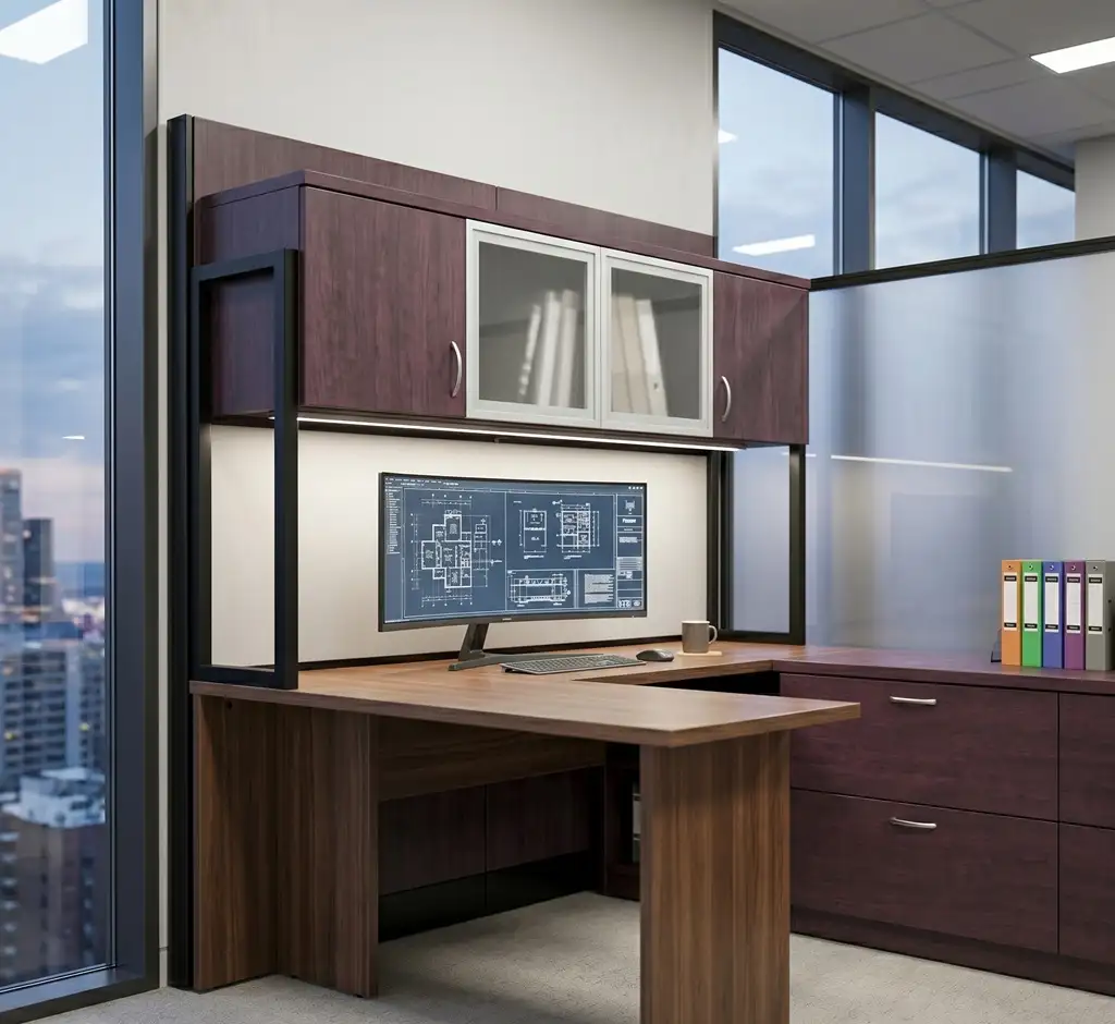 Overhead storage cabinets integration