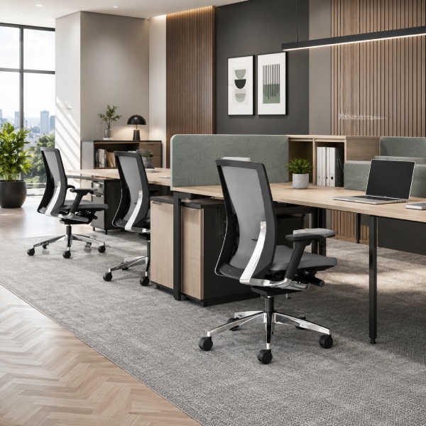 Global G20 Task Chair with Synchro-Tilt, Adjustable Arms- in office