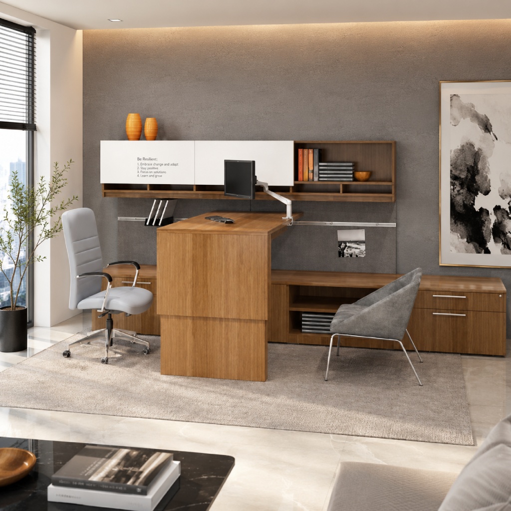 Indiana Height Adjustable Laminate Desk-v1