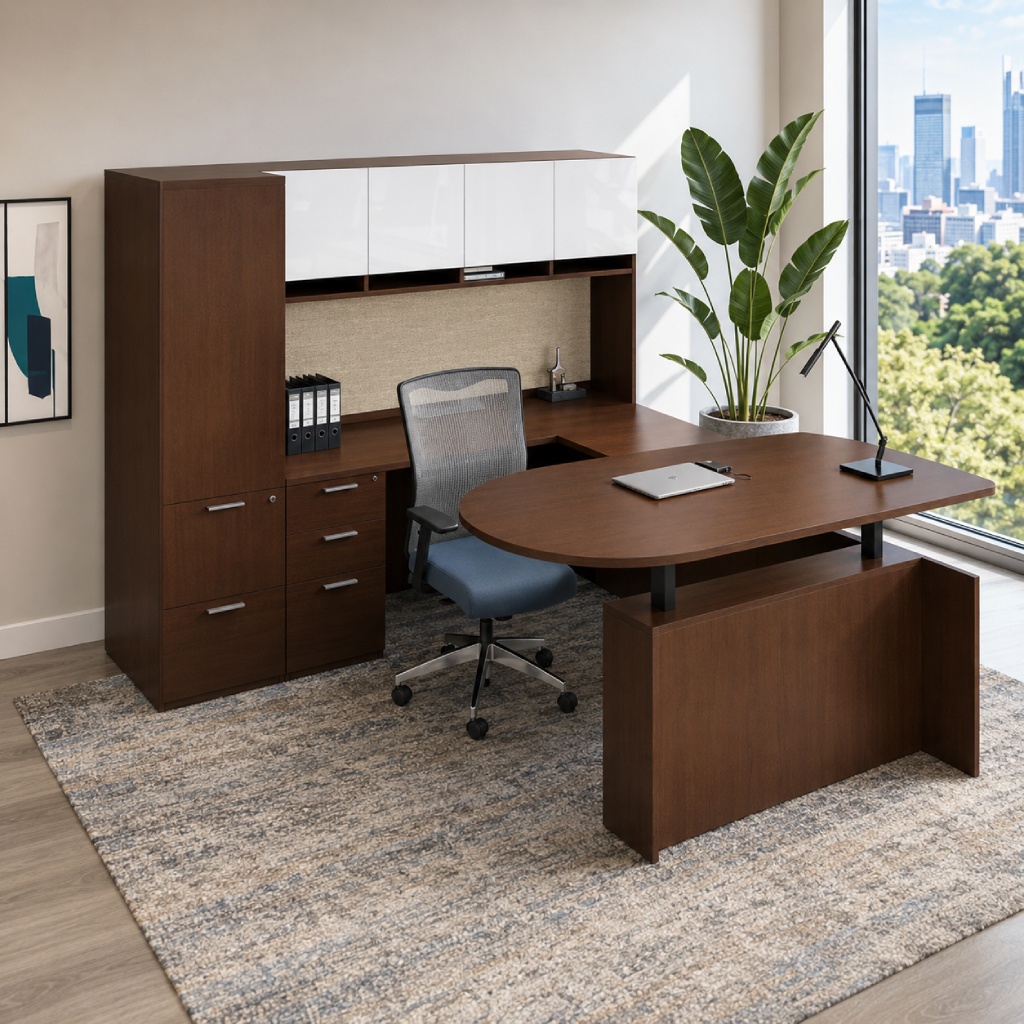 ndiana Height Adjustable Laminate Desk-v6