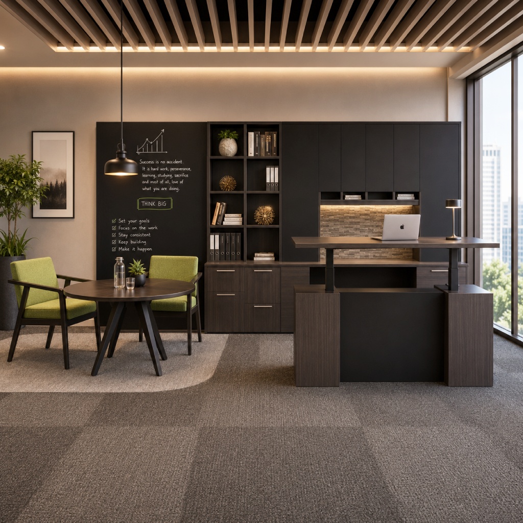 Indiana Height Adjustable Laminate Desk-va5