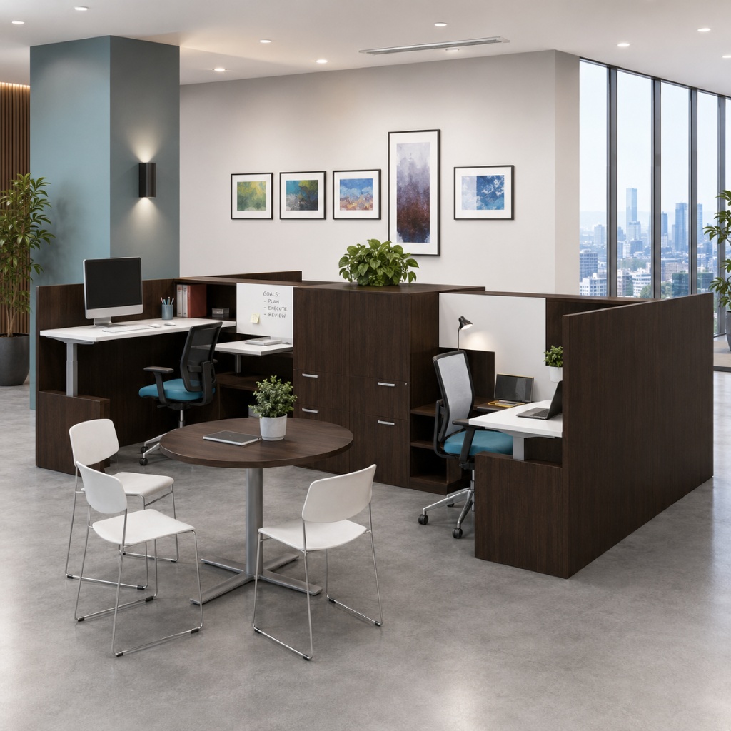 Indiana Height Adjustable Laminate Desk-var2