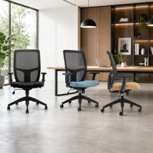 Offices To Go OTG3191B Mesh Back Synchro-Tilt Chair-gallery