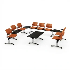 Sonic Tandem Beam Seating with Tables