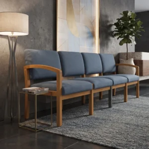 Steel Tandem Beam Wooden Arm Seating