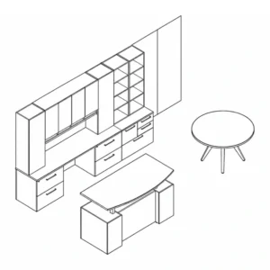 Indiana Gesso Veneer Desk