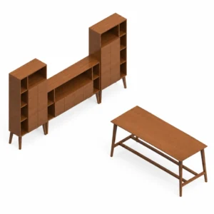 Global Corby Veneer Office Desk