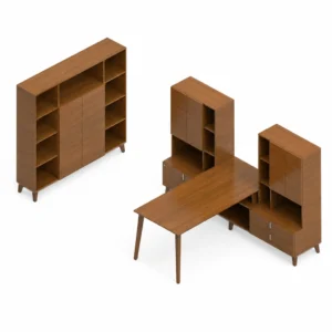 Global Corby Veneer Office Desk