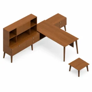 Global Corby Veneer Office Desk