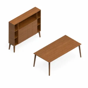 Global Corby Veneer Office Desk