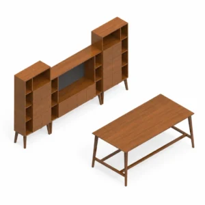 Global Corby Veneer Office Desk