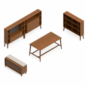 Global Corby Veneer Office Desk
