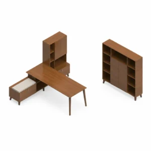 Global Corby Veneer Office Desk