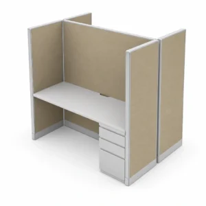 2 Person Private 5 x 2 Cubicle with Drawer