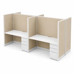 4-Person Private 5 x 2 Office Cubicles with Drawer Storage-product