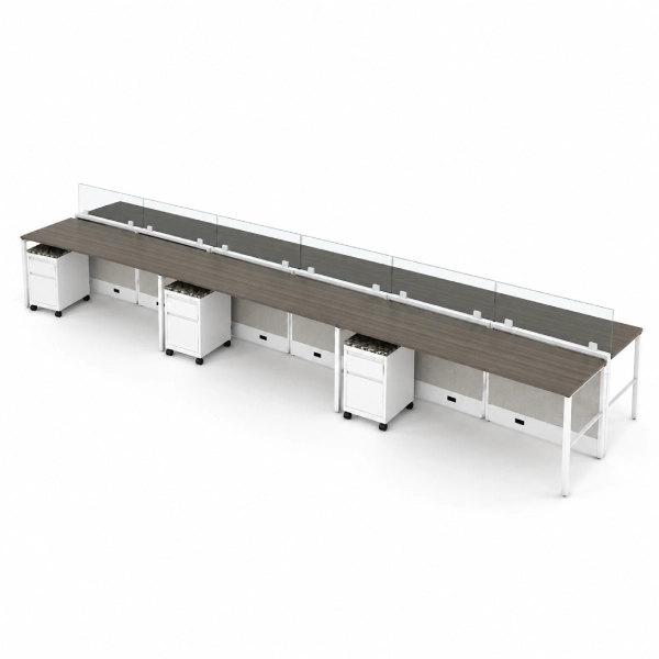 6-Person Open Low 6 x 2 Linear Benching Cubicle-product