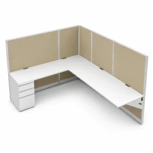 Modern Private 6 x 8 Cubicle with Drawer Storage-product