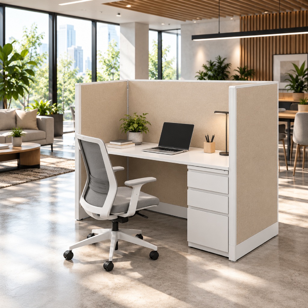 Semi-Private 5 x 2 Cubicle with Storage Cabinet-gallery