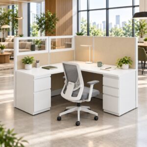 Semi-Private 6' x 6' Cubicle with Storage Cabinet