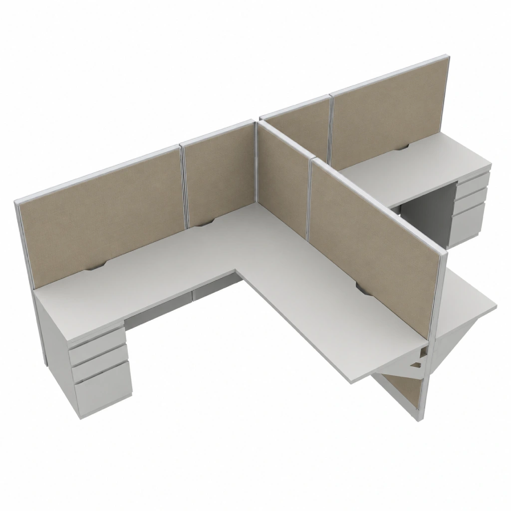 Side-by-Side Semi-Private 6 x 6 Cubicles with Drawer Storage-product